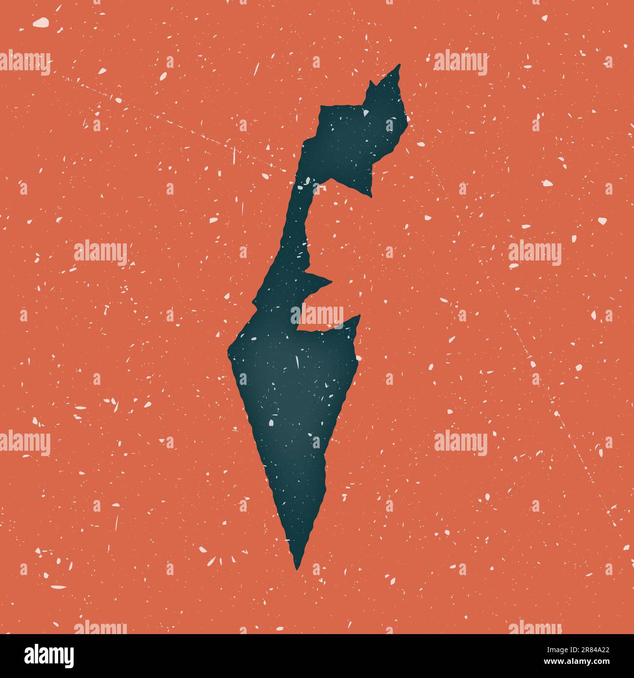 Israël carte vintage. Grunge la carte du pays avec la texture en difficulté. Affiche Israël. Illustration vectorielle. Illustration de Vecteur