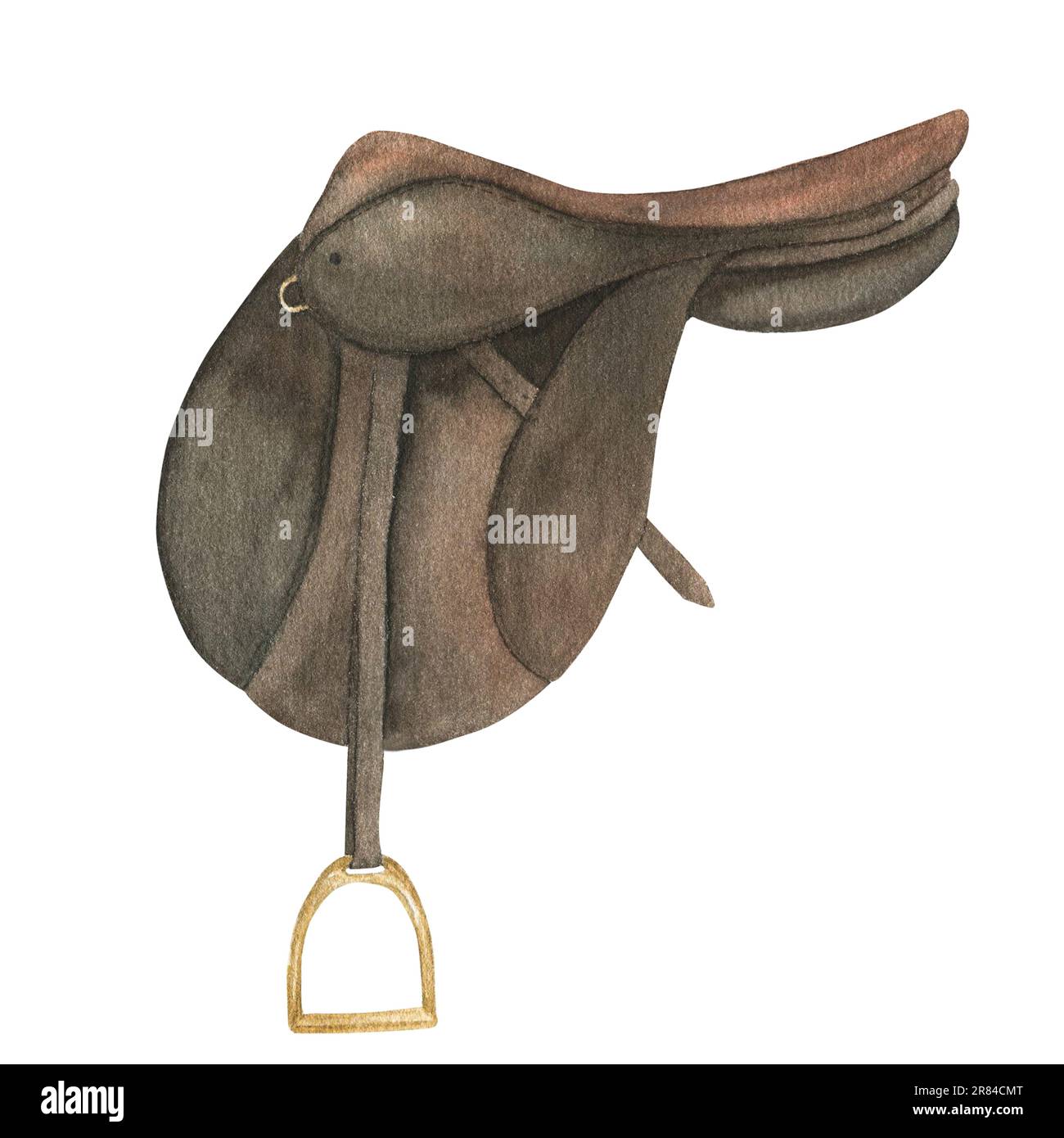Selle de cheval en cuir anglais Premium à contact étroit Saut