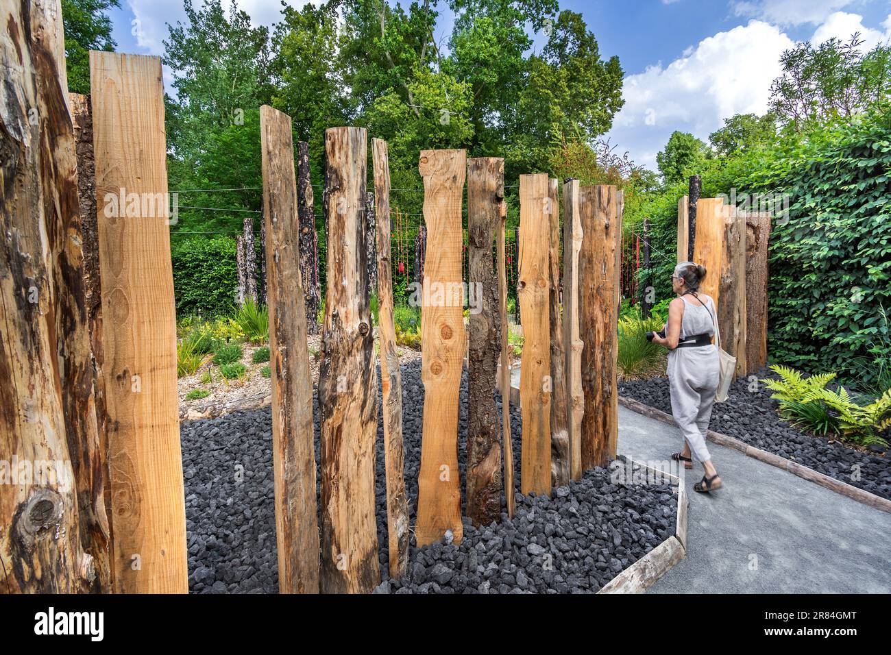 La section sur le thème 'l'Arbre de vie' / 'arbre de vie' des jardins du domaine de Chaumont-sur-Loire, Loir-et-cher (41), France. Banque D'Images