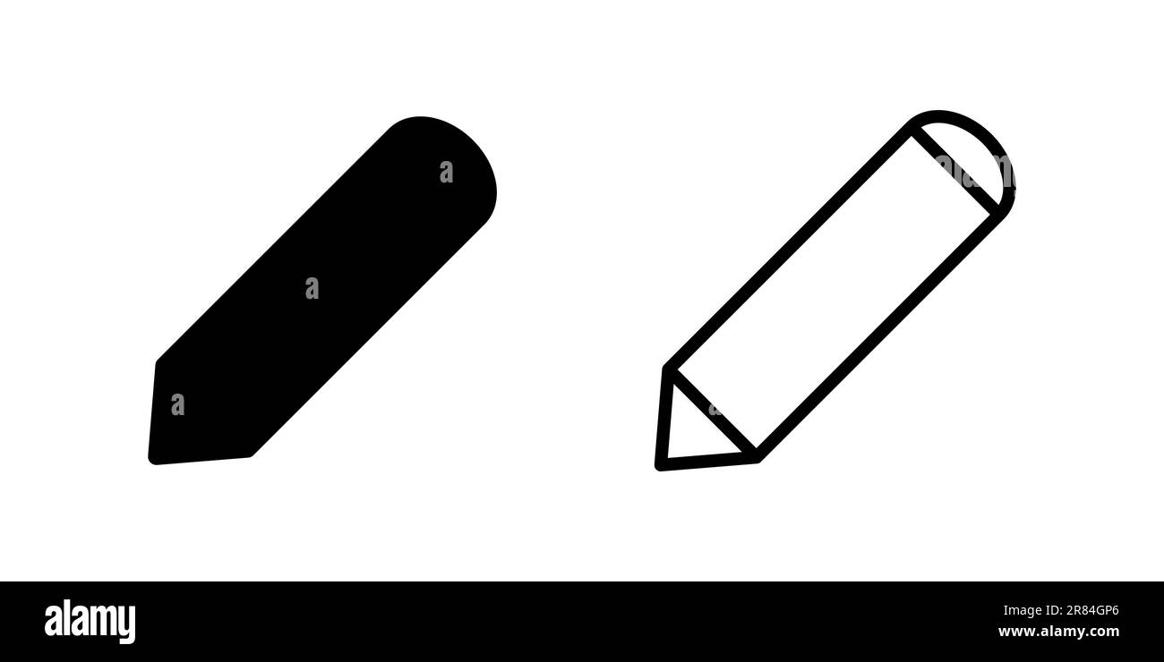 Jeu d'icônes de crayon. symbole de plume. modifier le vecteur d'icône Illustration de Vecteur