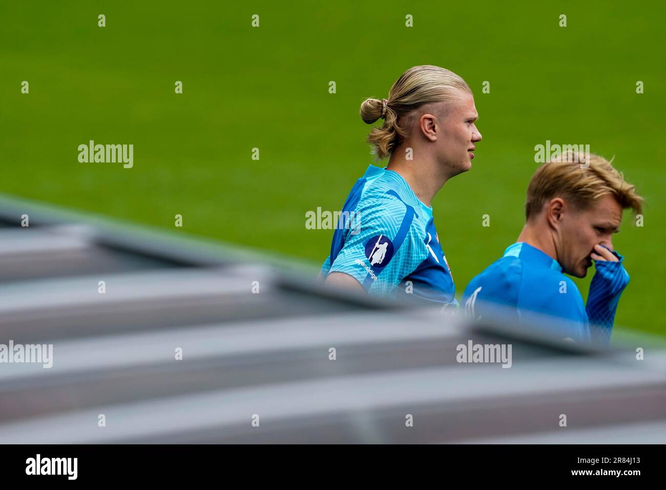 Oslo 20230619.Erling Braut Haaland et Martin Oedegaard lors de l