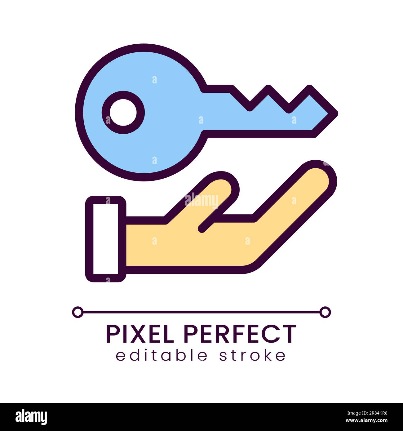 Icône de couleur RVB Perfect pixel clé Illustration de Vecteur