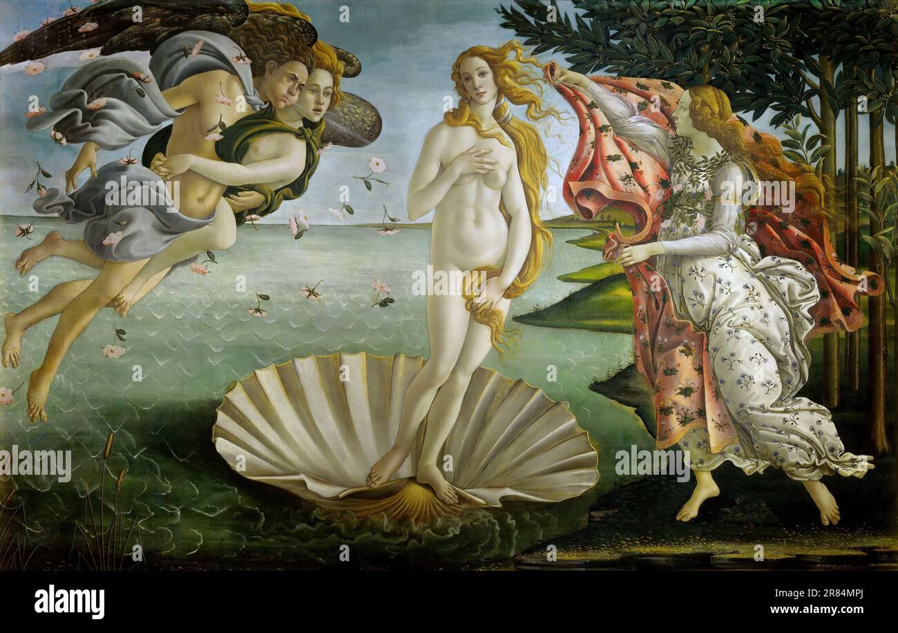 Alessandro Botticelli – la naissance de Vénus c.1485 Banque D'Images