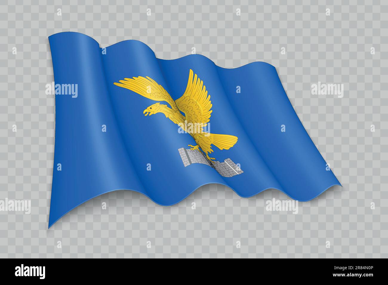 3D drapeau d'agité réaliste de Friuli-Venezia Giulia est une région d'Italie sur fond transparent Illustration de Vecteur