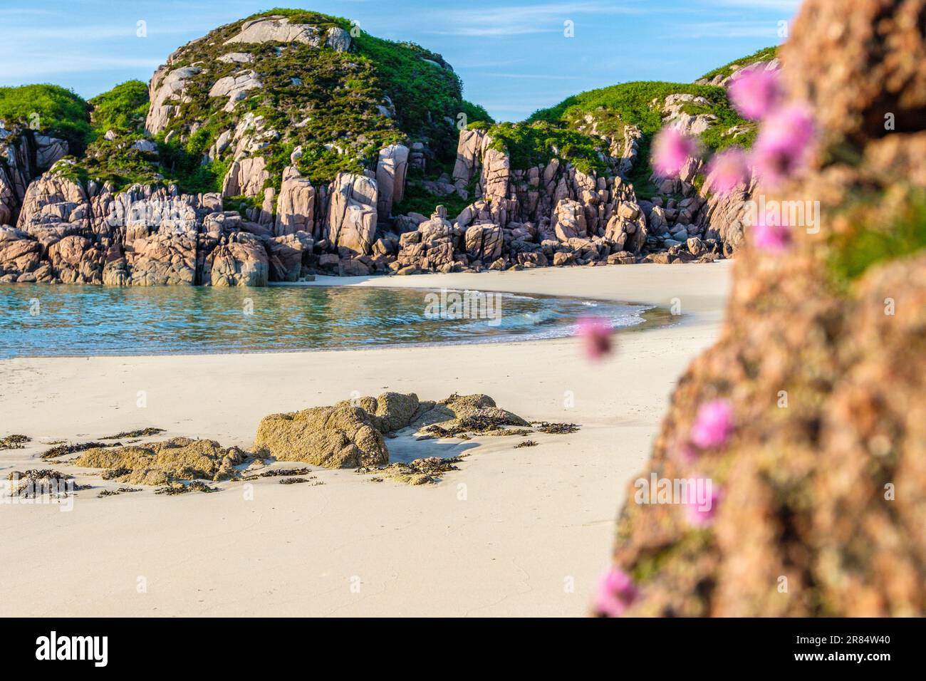 Belle plage déserte sur l'île de Mull, Écosse, Royaume-Uni Banque D'Images