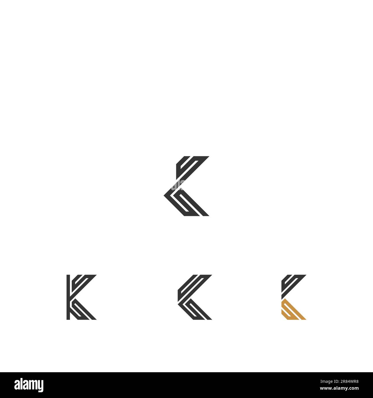 Lettres de l'alphabet initiales Monogram logo SK, KS, S et K. Illustration de Vecteur