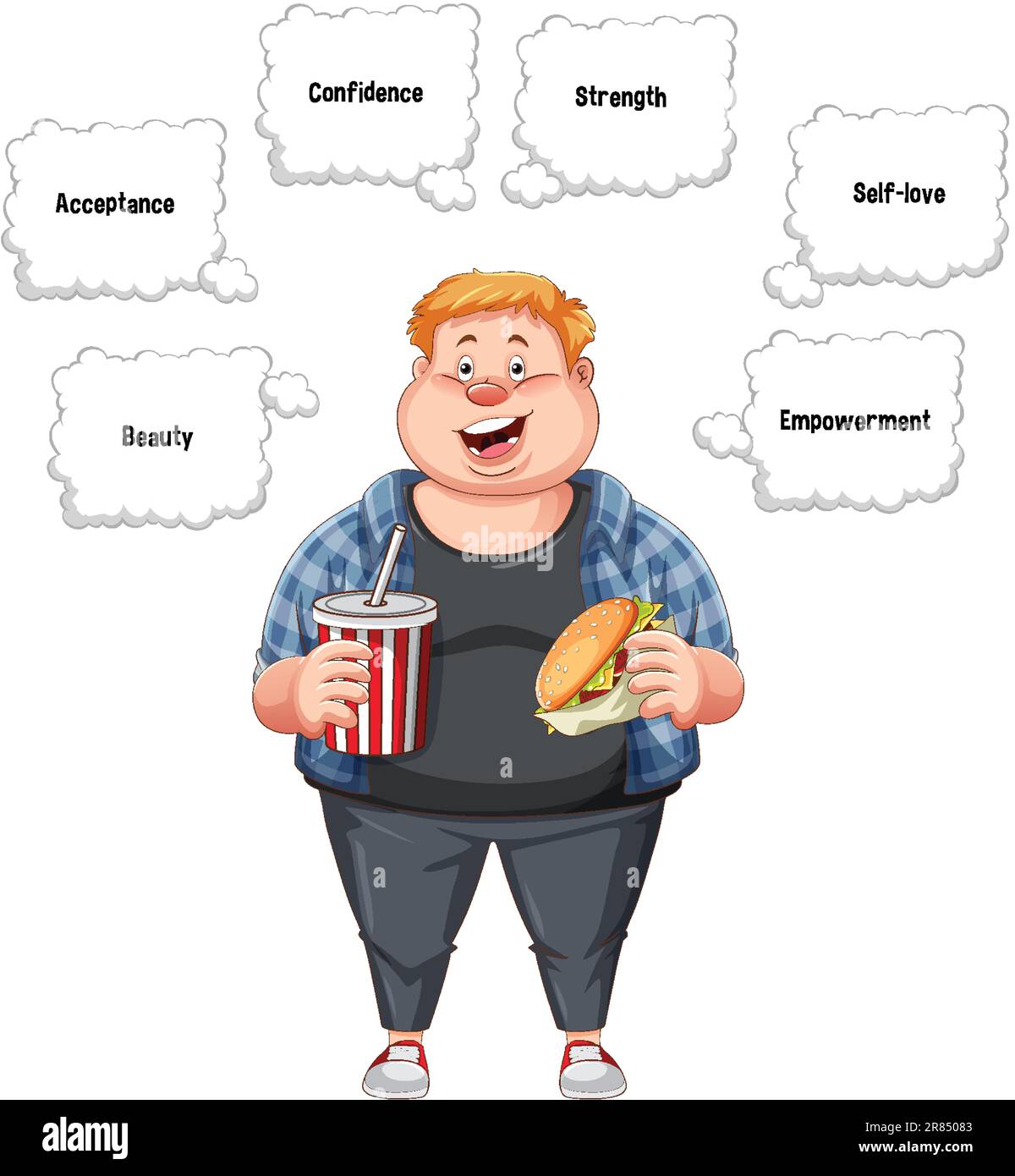 L'adolescence avec des changements émotionnels et physiques illustration Illustration de Vecteur