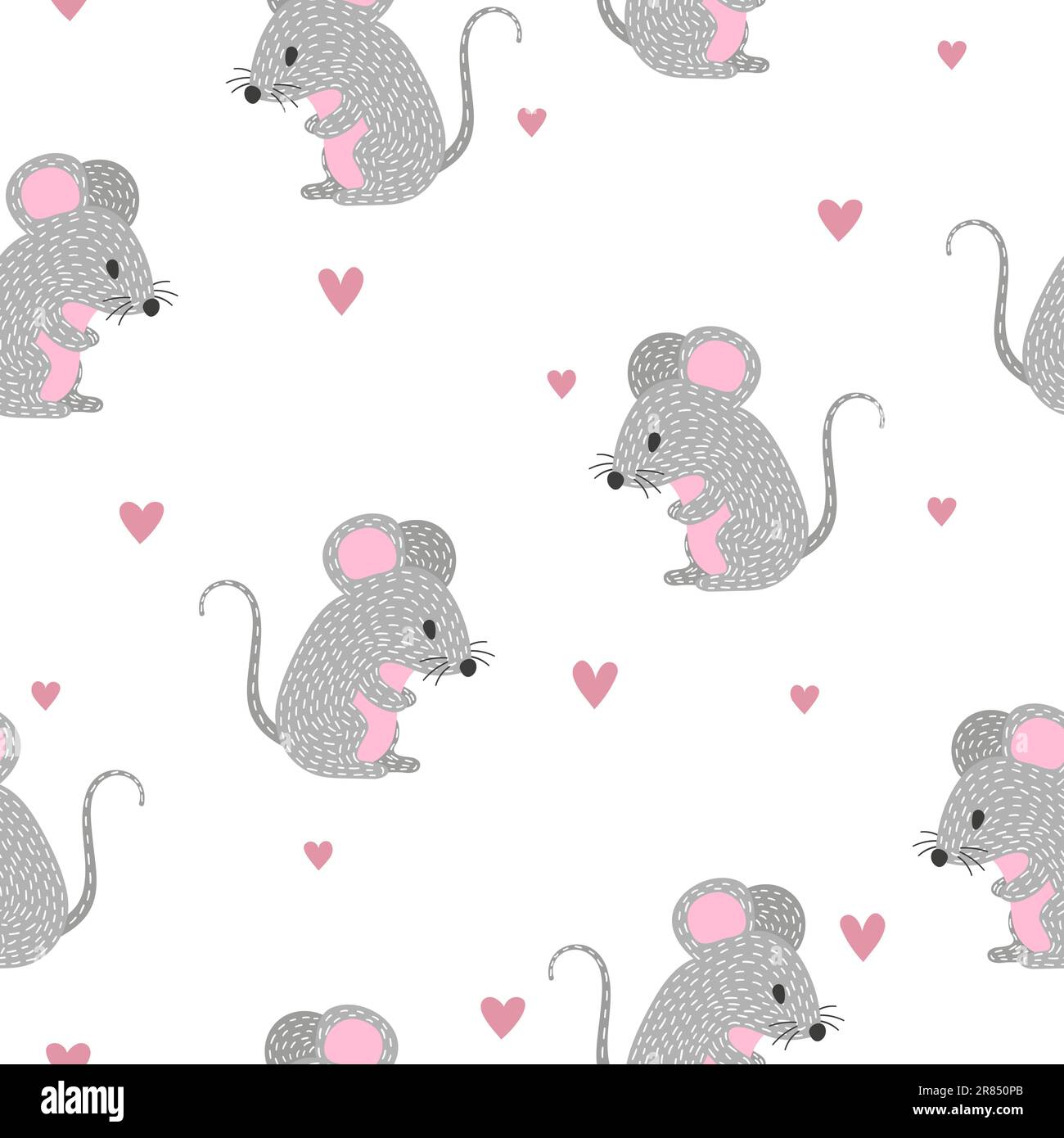 Motif souris mignonne sans couture. Fond de souris vectoriel pour les enfants. Illustration de Vecteur