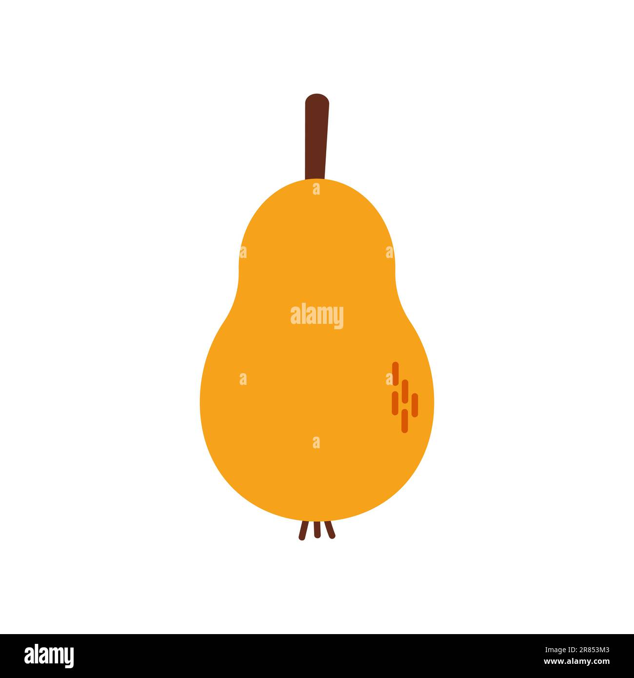 Début de la chute. Élément d'automne confortable. Poire sur fond blanc. Chaude saison d'automne. Illustration vectorielle. Illustration de Vecteur