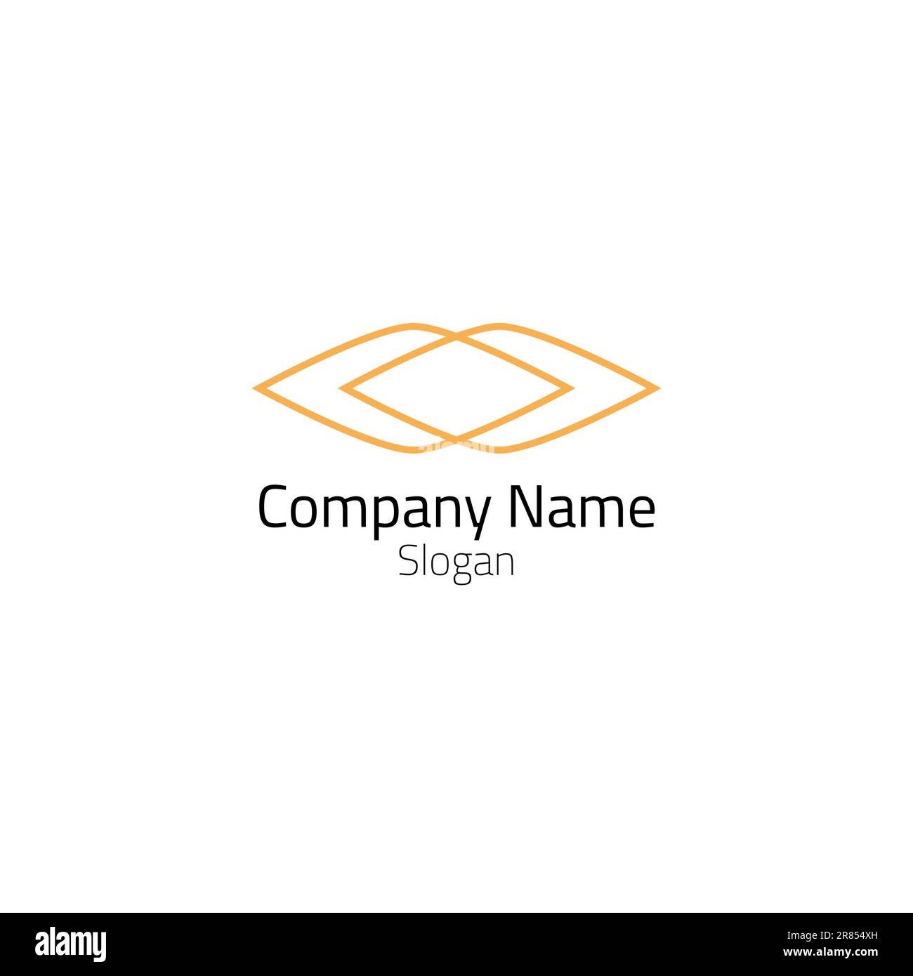 Le logo abstrait combine deux objets uniques. Illustration de Vecteur