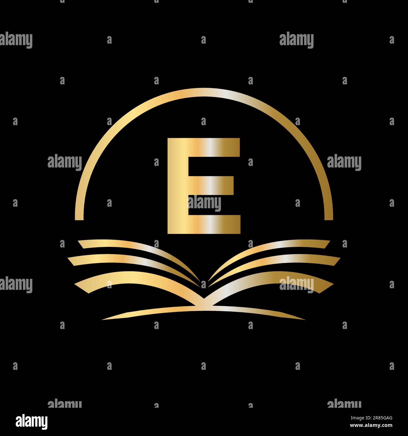 Concept initial lettre E Education logo Book. University, Academy Graduation logo Template Design Illustration de Vecteur