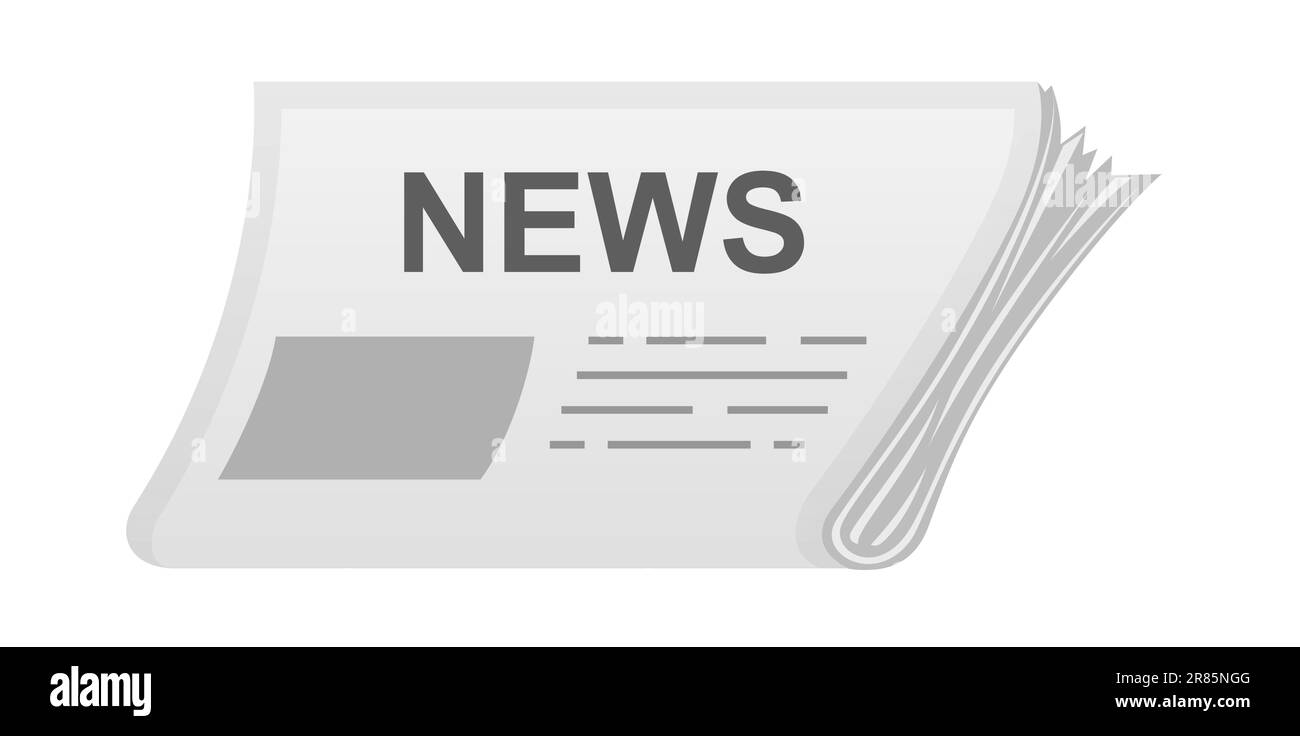 Nouvelle presse - moderne modèle plat image isolée unique Illustration de Vecteur