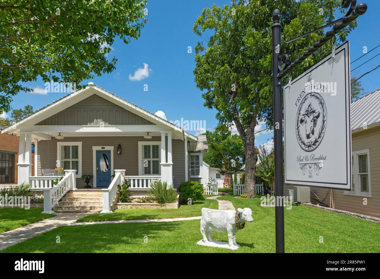 Texas, Hill Country, Kendall County, Comfort, French Cow Bed & Breakfast Banque D'Images