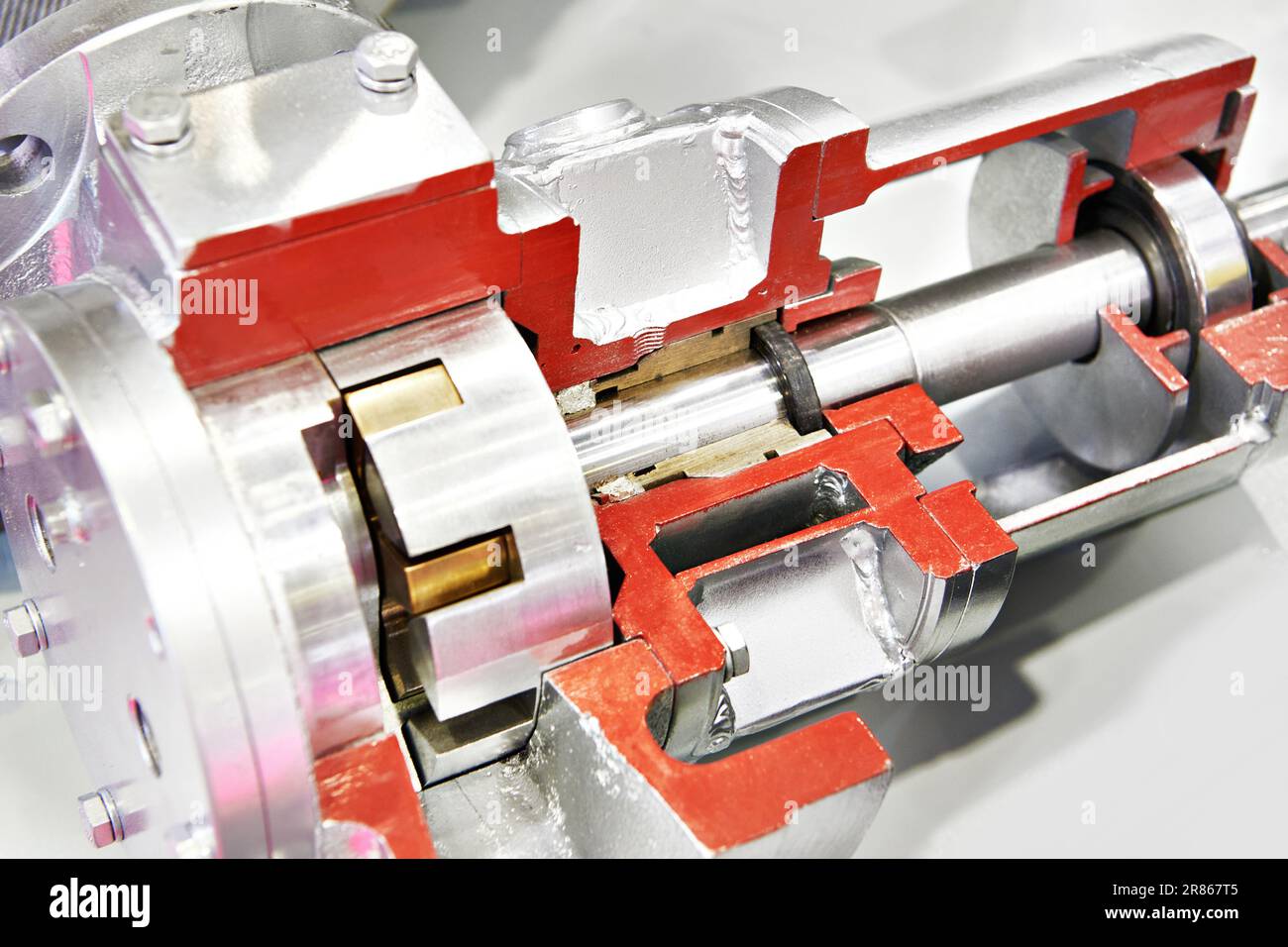 Section transversale de la pompe sur l'exposition Banque D'Images