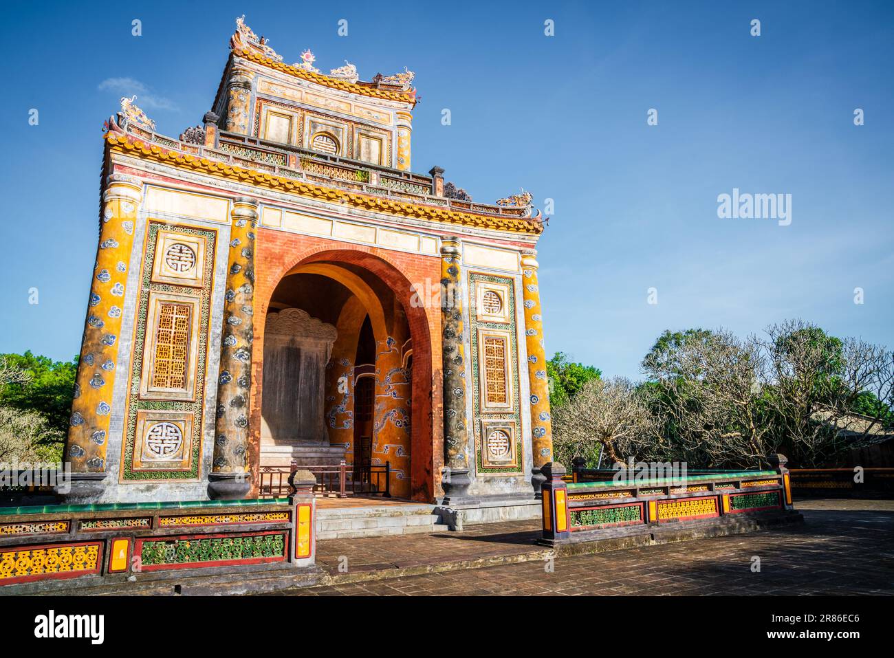 Mausolée de Tu Duc supérieur à Hue, Vietnam Banque D'Images