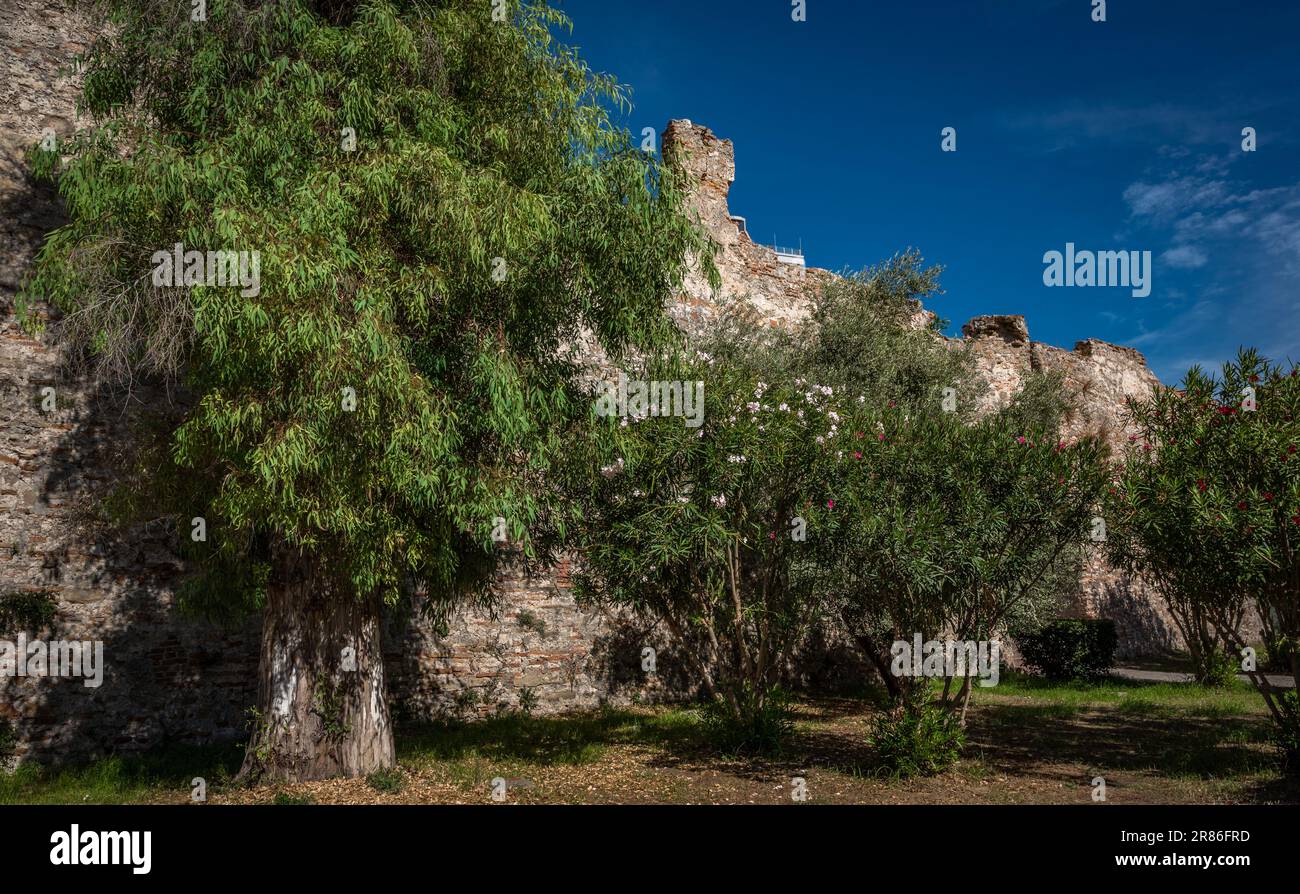 Ancien château et tour vénitienne dans la ville de Durres, Albanie Banque D'Images