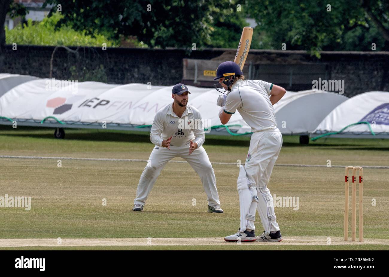 Bognor contre Eastbourne Sussex ligue de cricket Banque D'Images