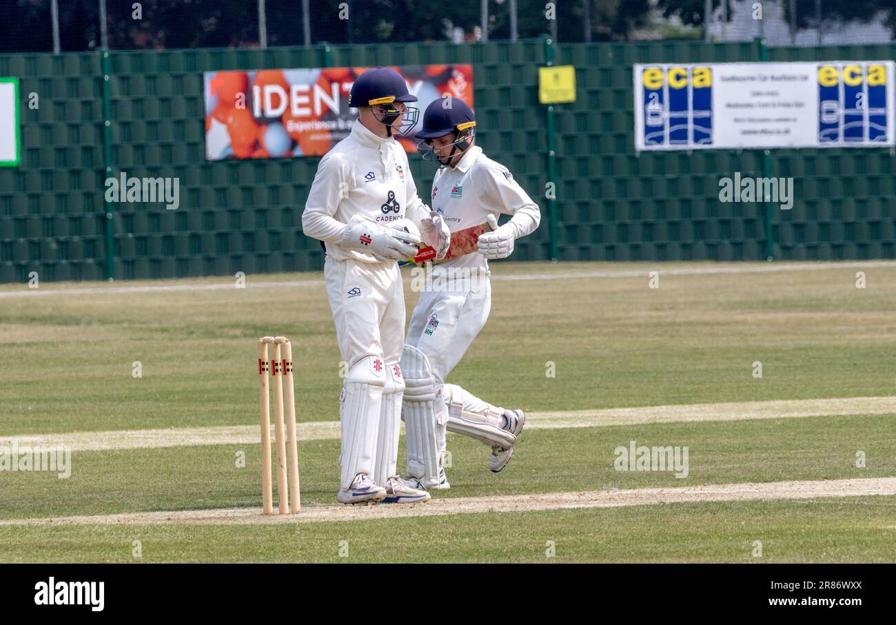 Bognor contre Eastbourne Sussex ligue de cricket Banque D'Images