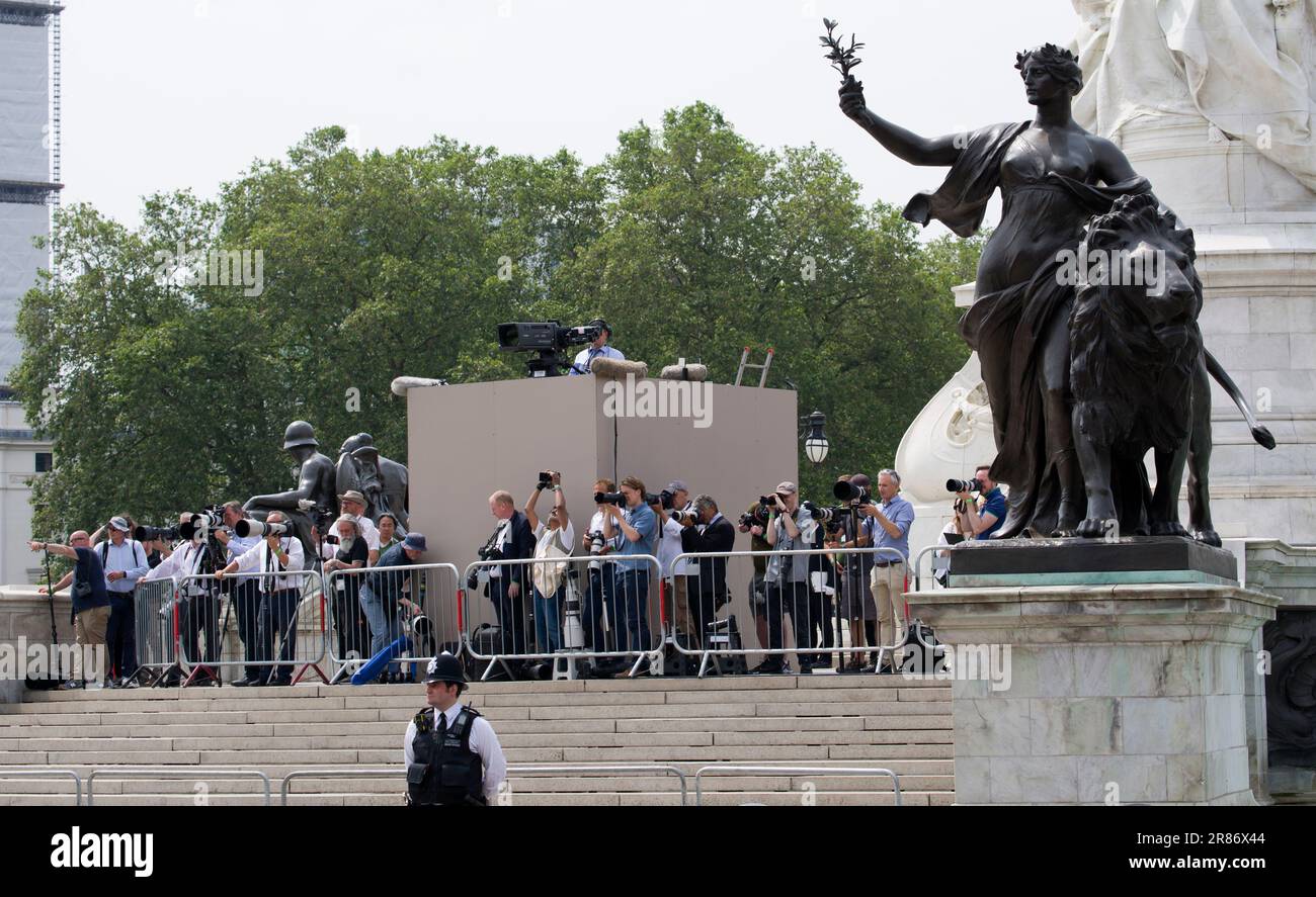 Appuyez sur photographes Trooping la couleur 2023 Banque D'Images