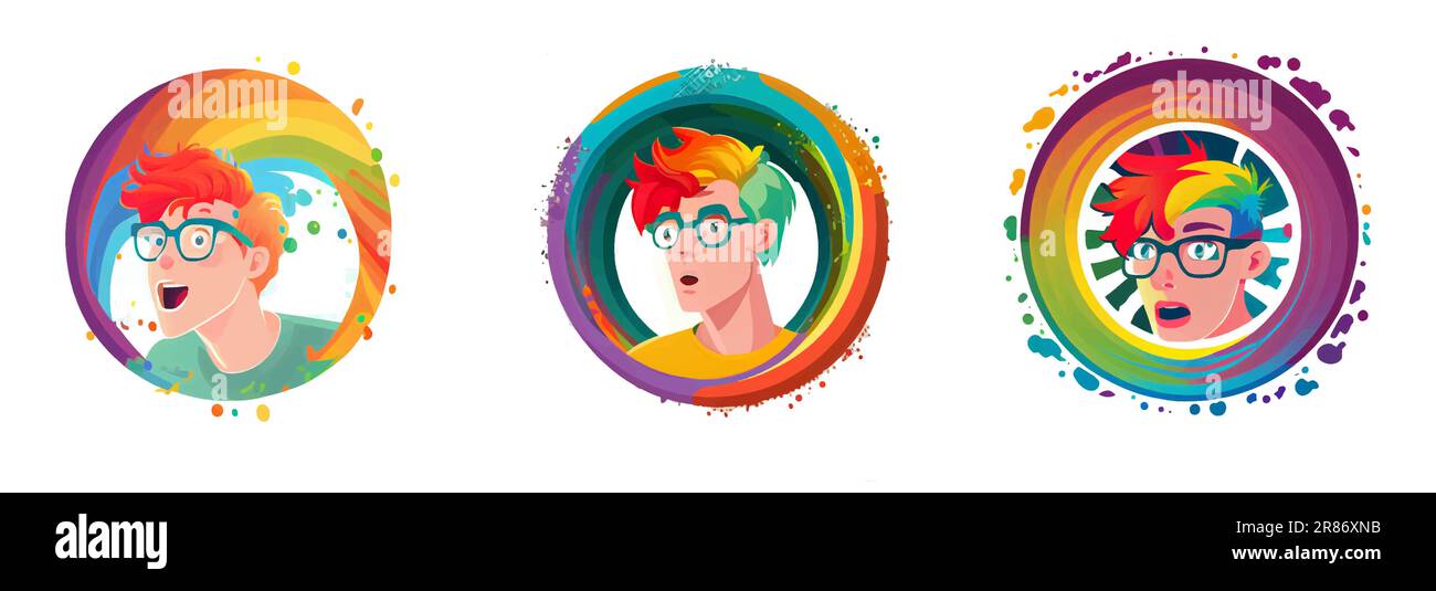 l'illustration vectorielle horizontale des personnes homosexuelles s'isole sur fond blanc Illustration de Vecteur