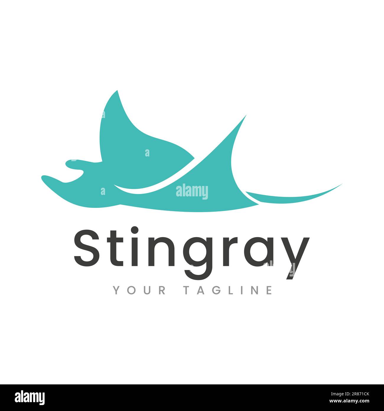 Illustration de Stingray logo Design modèle vectoriel l'image de silhouette de Stingray peut être utilisée pour le logo d'un restaurant Illustration de Vecteur