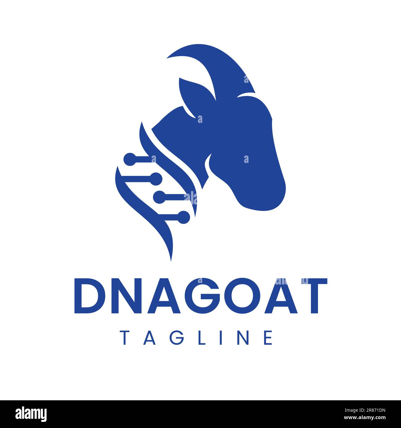 Inspiration de la tête de chèvre avec une touche rustique combinant icône, animal, médical, vecteur, et symboles de connaissance. Logos de conception Illustration de Vecteur
