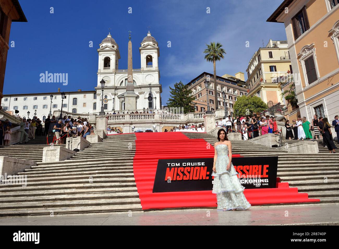 Rome, Italie. 19th juin 2023. Mariela Garriga arrive aux marches espagnoles avant la première du film 'la Commission : impossible - Dead Reckoning part One' à Rome sur 19 juin 2023. Photo de Rocco Spaziani/UPI crédit: UPI/Alay Live News Banque D'Images