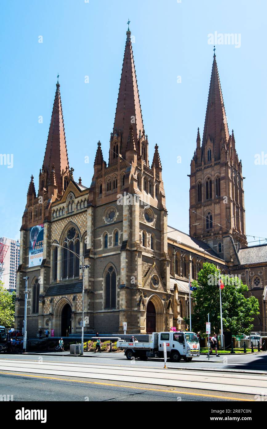 La Cathédrale St Paul, Melbourne, Victoria, Australie Banque D'Images