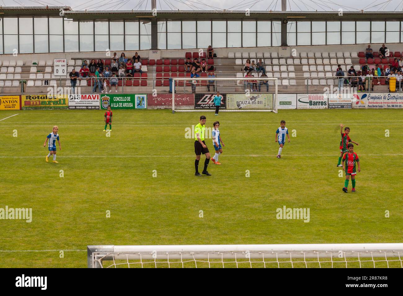 Illa de Arousa, Pontevedra, Espagne. 10th, 2023. Les matchs entre les équipes enregistrées se rapprochent de plus en plus. Banque D'Images