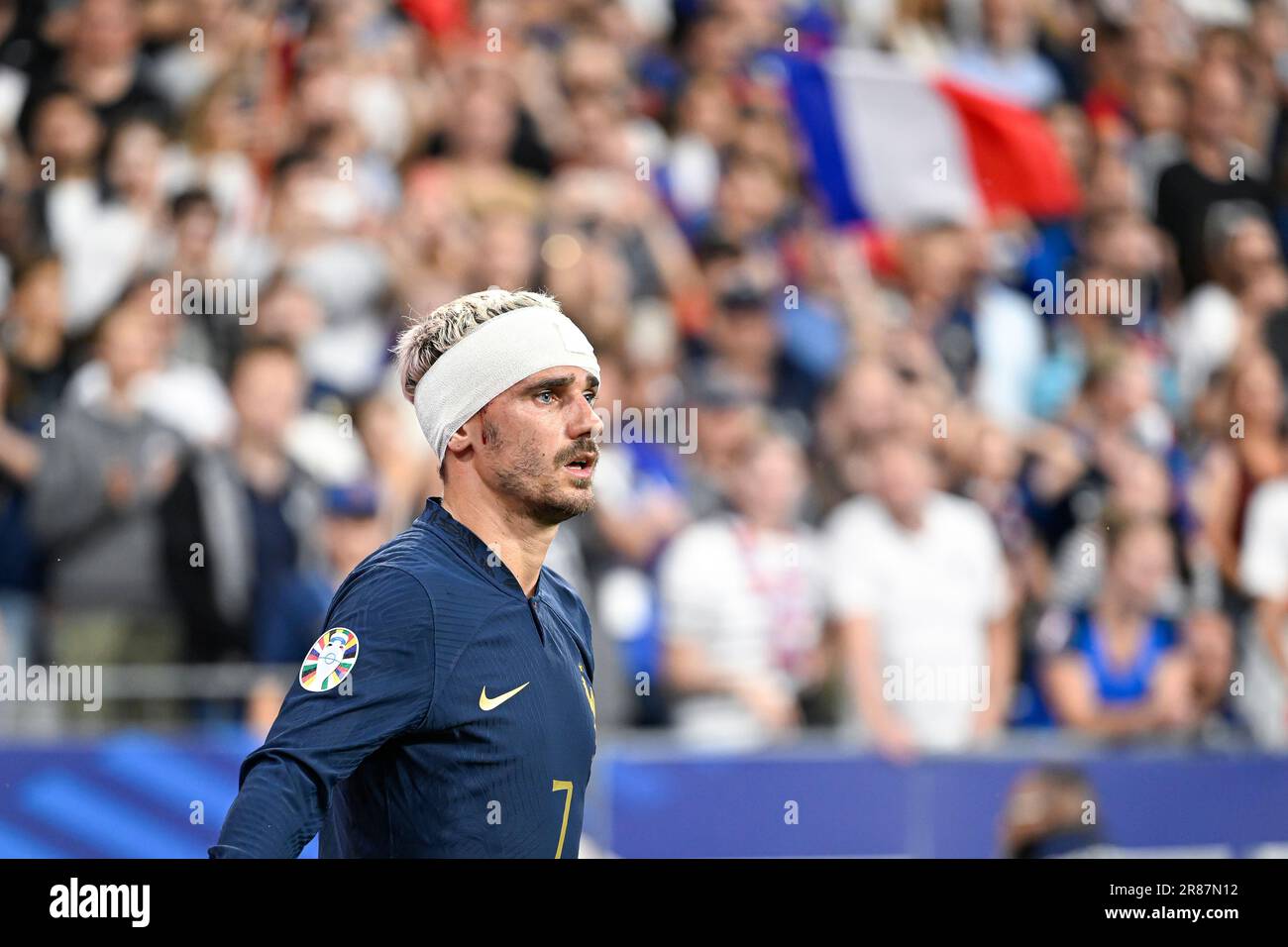 Paris, France. 19th juin 2023. Antoine Griezmann lors des qualifications européennes de l'UEFA Euro 2024, match de football entre la France et la Grèce sur 19 juin 2023 au Stade de France à Saint-Denis, France. Crédit : Victor Joly/Alamy Live News Banque D'Images