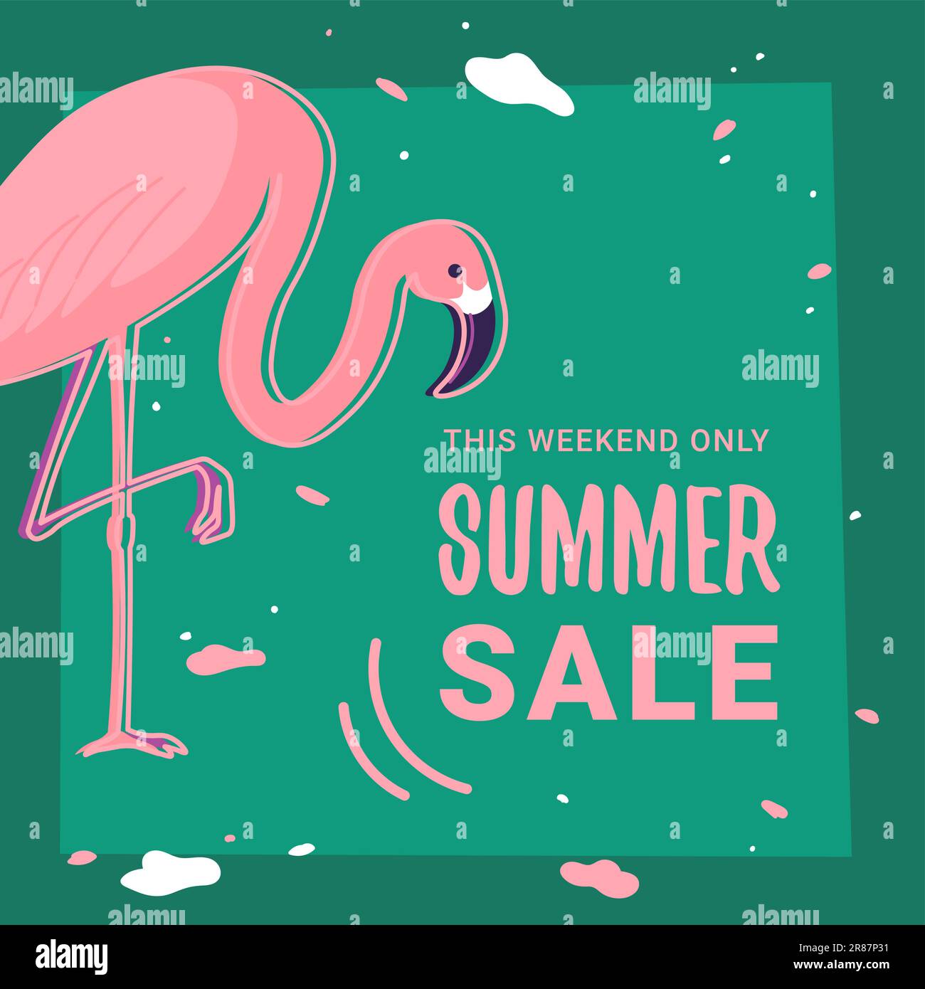 Soldes d'été, ce week-end uniquement, bannières promotionnelles Illustration de Vecteur