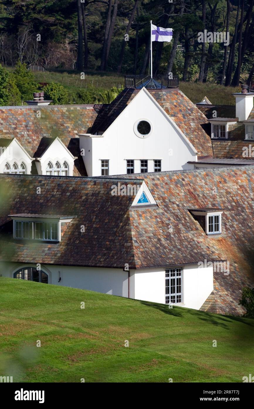 Résidence Dotcom. La résidence de Kim Dotcom, qui a été arrêtée dans le cadre d'une enquête américaine sur une violation du droit d'auteur, Coatesville, Auckland, Nouvelle-Zélande, lundi, 23 janvier 2012. Banque D'Images