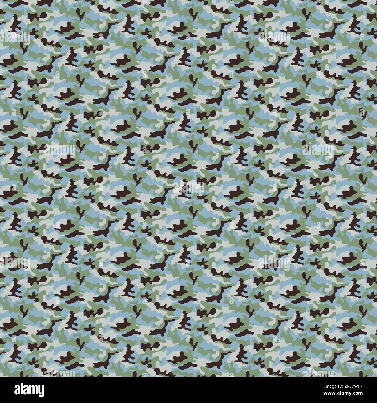 Motif militaire camouflage. Camouflage de style tendance, texture kaki, imprimé de répétition vert militaire Illustration de Vecteur