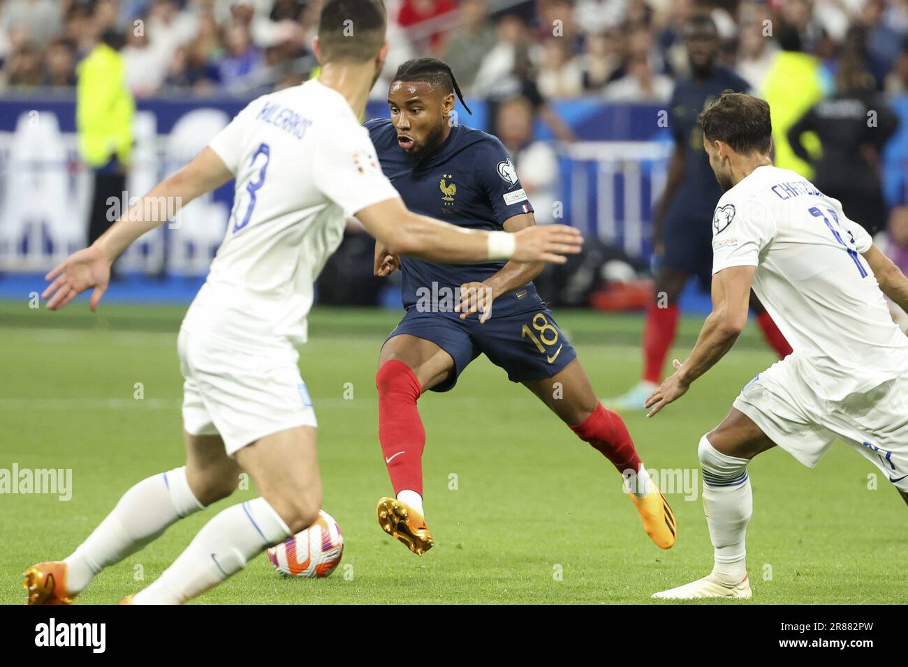 Christopher Nkunku de France pendant l'UEFA Euro 2024, qualifications