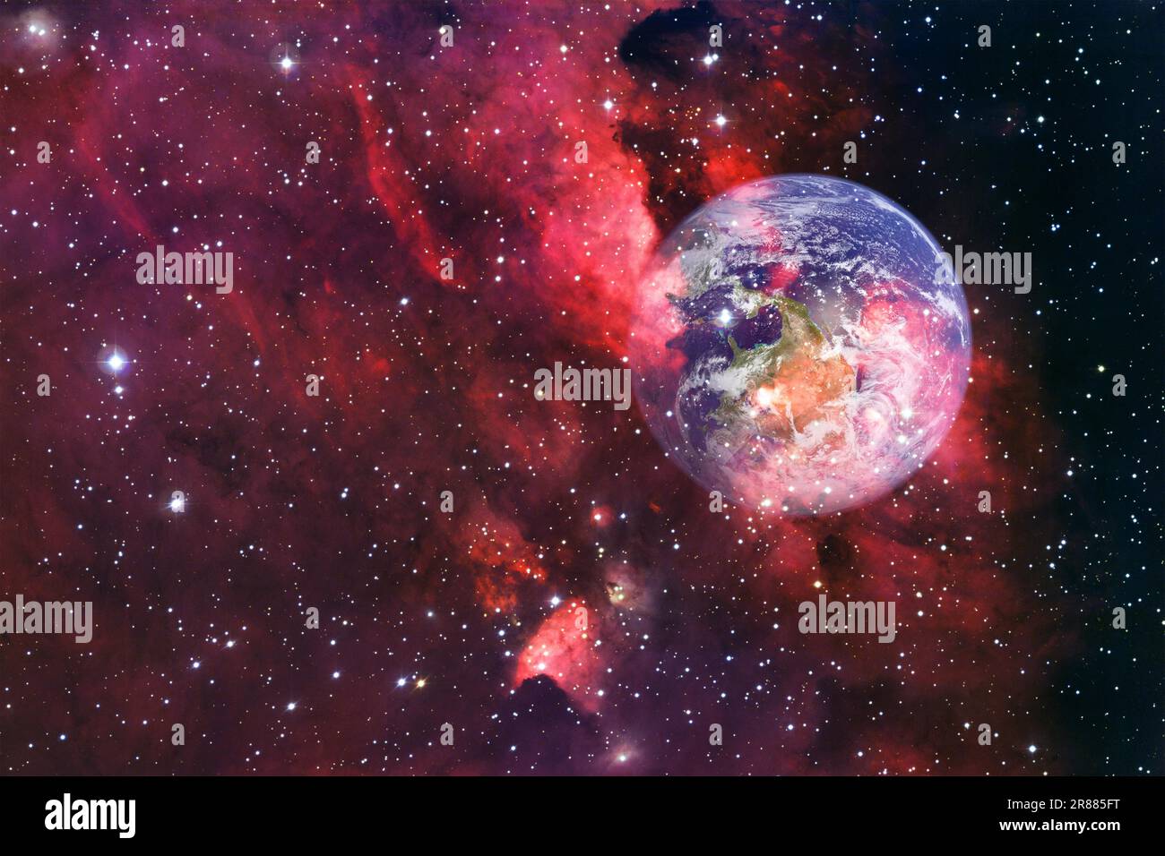 Espace profond. Rendu exceptionnel de la science-fiction. Éléments de cette image fournis par la NASA Banque D'Images