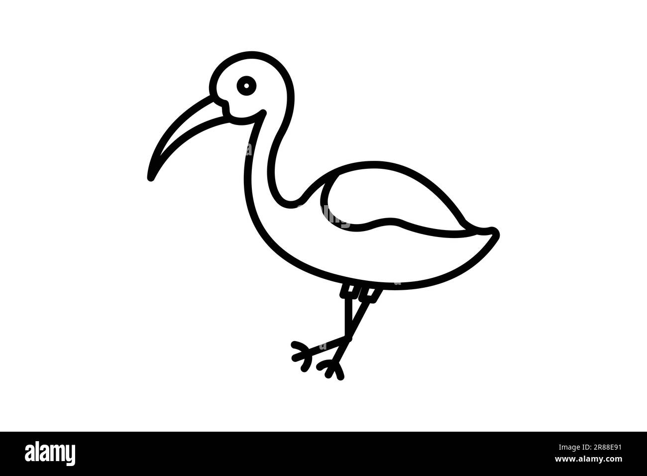 Icône oiseau de porc. Style icône de ligne. Conception vectorielle simple modifiable Illustration de Vecteur