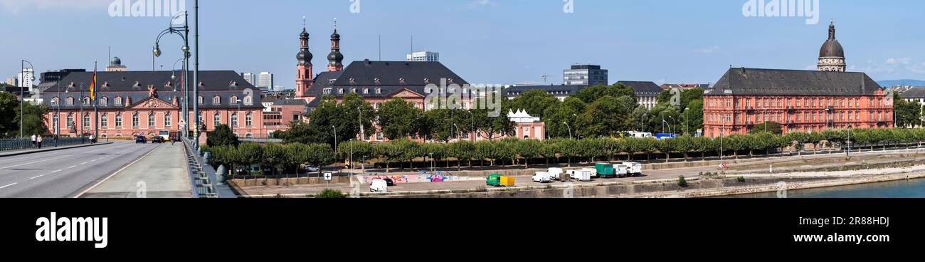 Etat Parlement Palais électoral Panorama Mayence Allemagne Banque D'Images