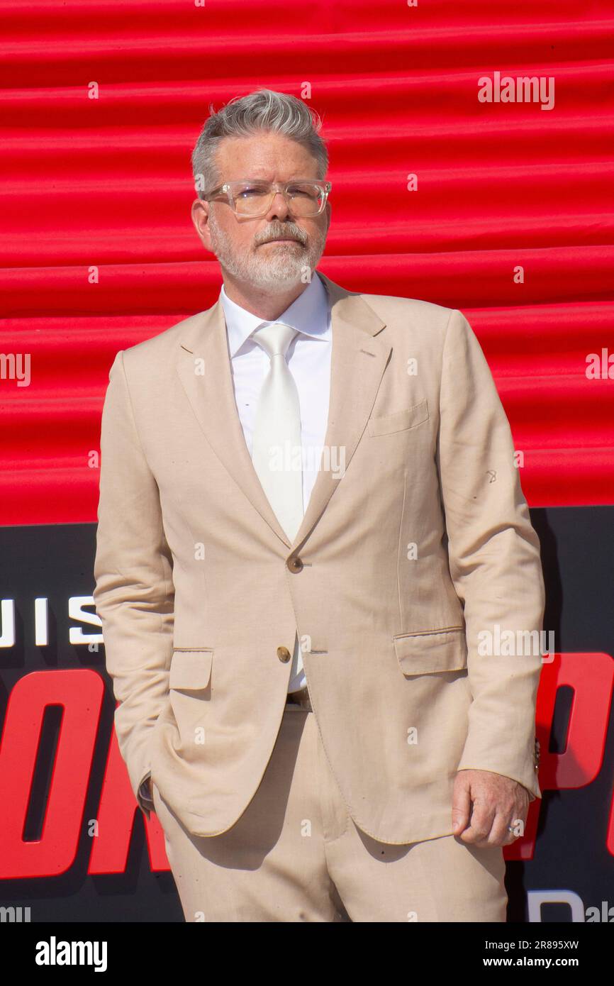 Italie, Rome, 19 juin 2023. Première mondiale du film d'action 'la mission impossible - Dead Reckoning part One' en espagnol Steps. Photo : Christopher McQuarrie photo © Fabio Mazzarella/Sintesi/Alamy Live News Banque D'Images