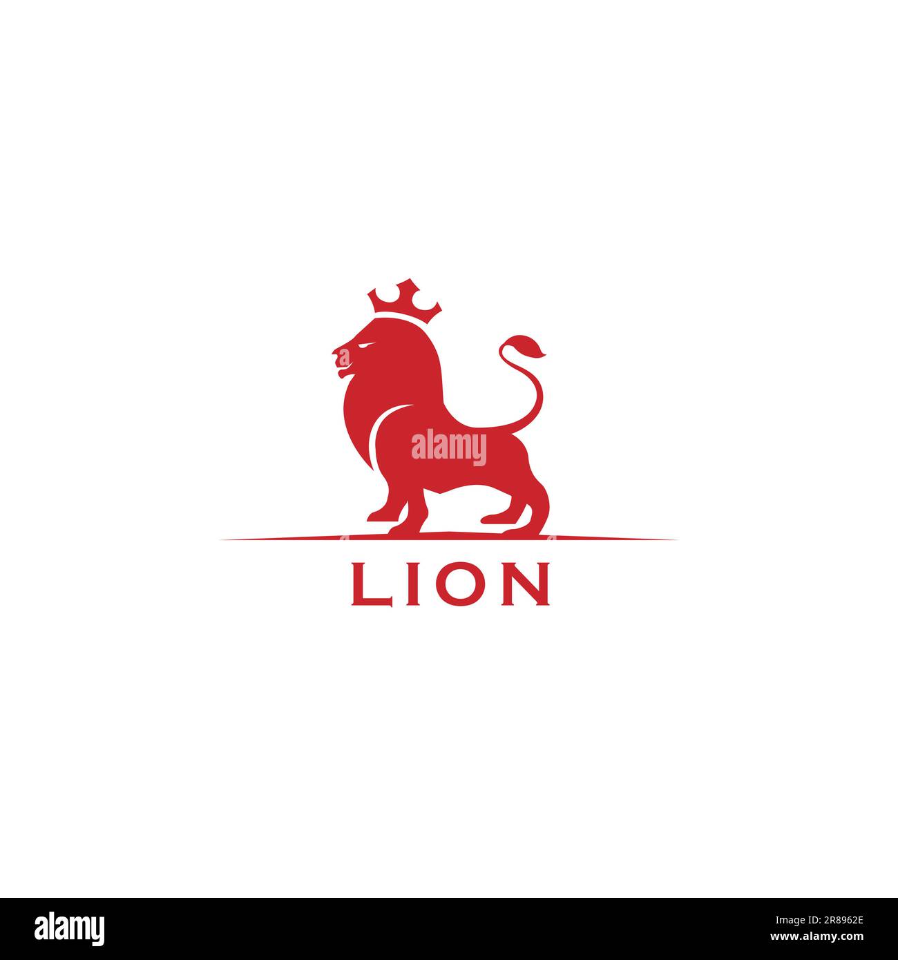 Lion Kids logo Design simple et propre pour vous Illustration de Vecteur