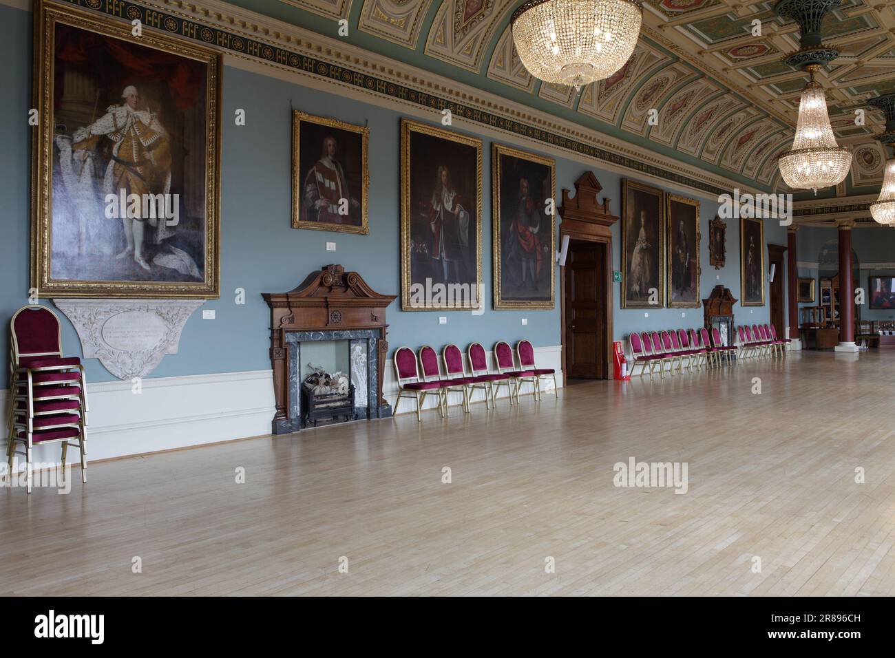 Vue ici est la belle salle d'assemblage à Guildhall, Worcester. Banque D'Images