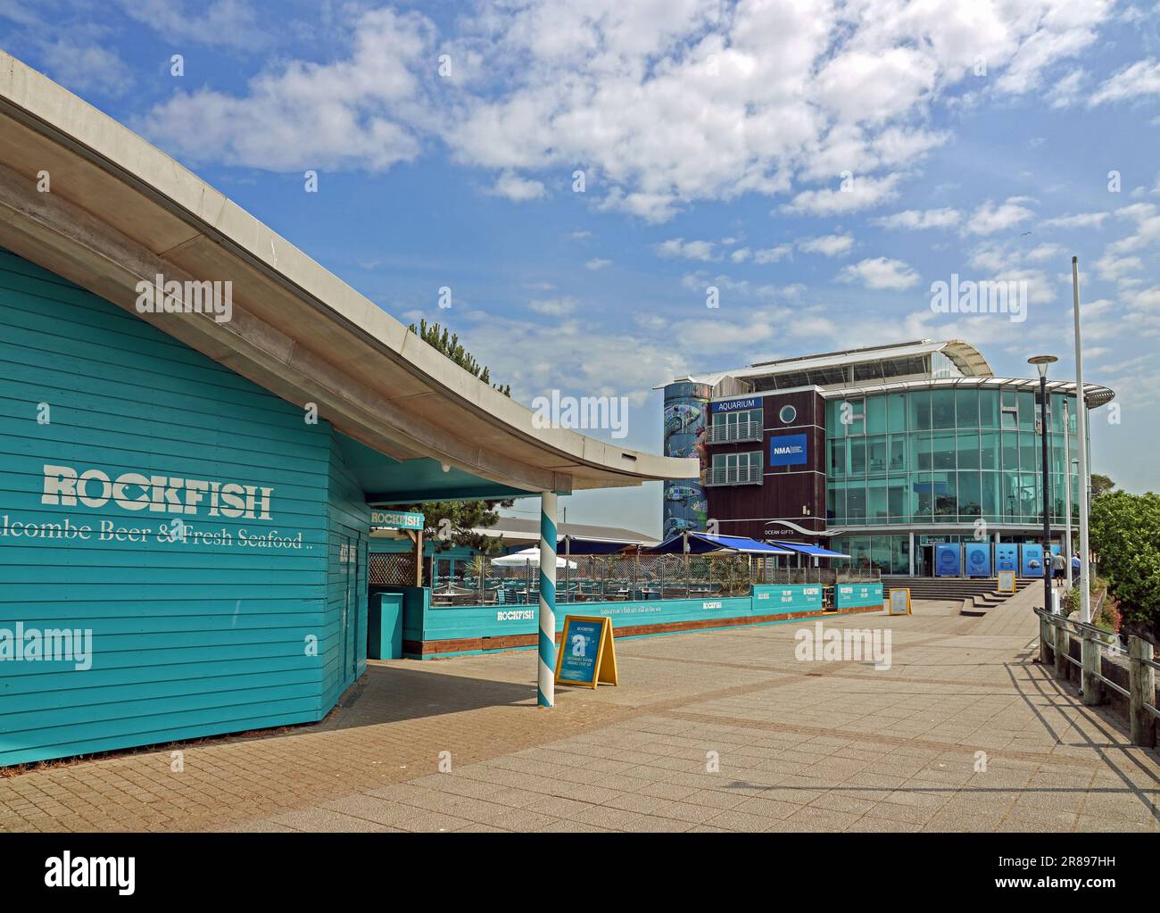 National Marine Aquarium on Plymouth Barbican, centre de recherche international et attraction touristique de Sutton Harbour, à l'avant-garde des célébrités Banque D'Images