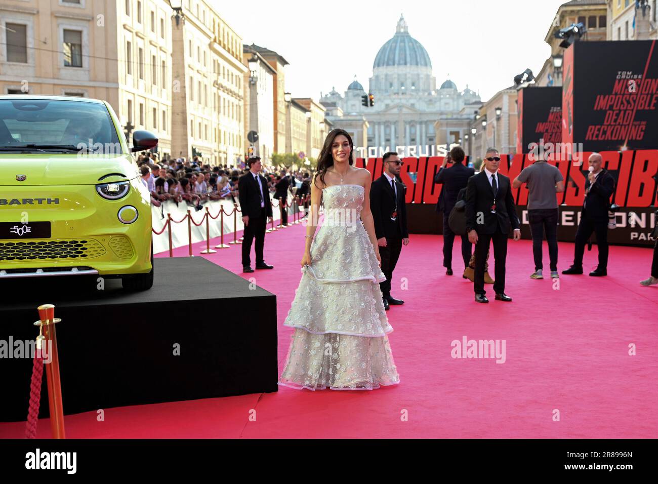 Mariela Garriga assiste à la première du film "Commission impossible Dead reckoning part 1" à l'Auditorium Conciliazione, Rome. Banque D'Images