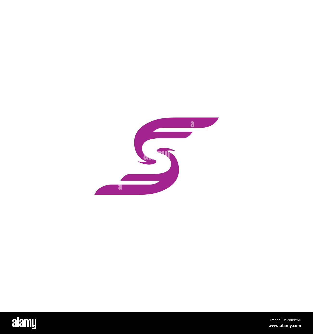 Logo FS Wings. Logo S Wing. Logo FS Fly Illustration de Vecteur