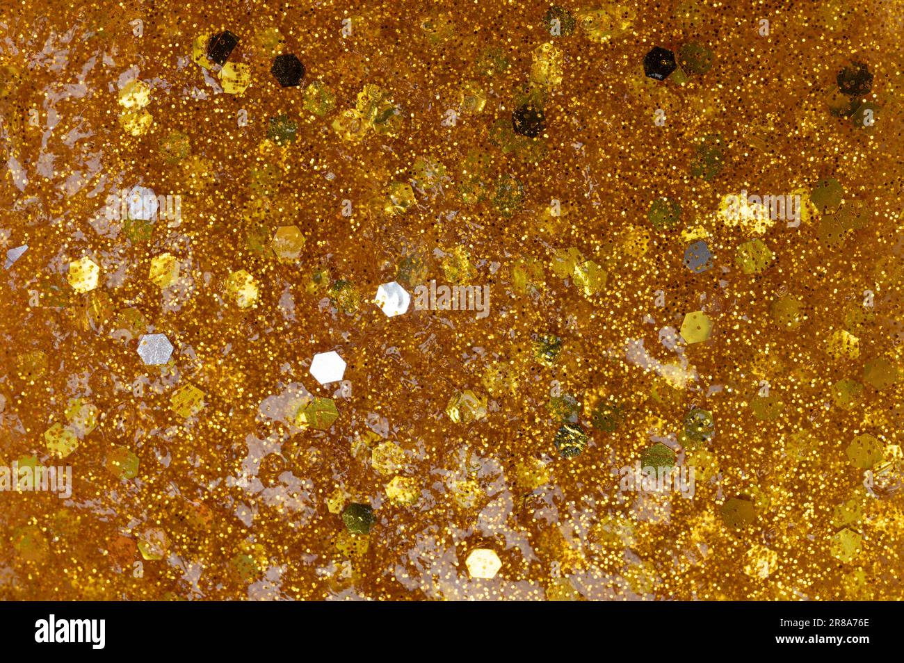 Résumé or couleur fin fond macro vue rapprochée Banque D'Images