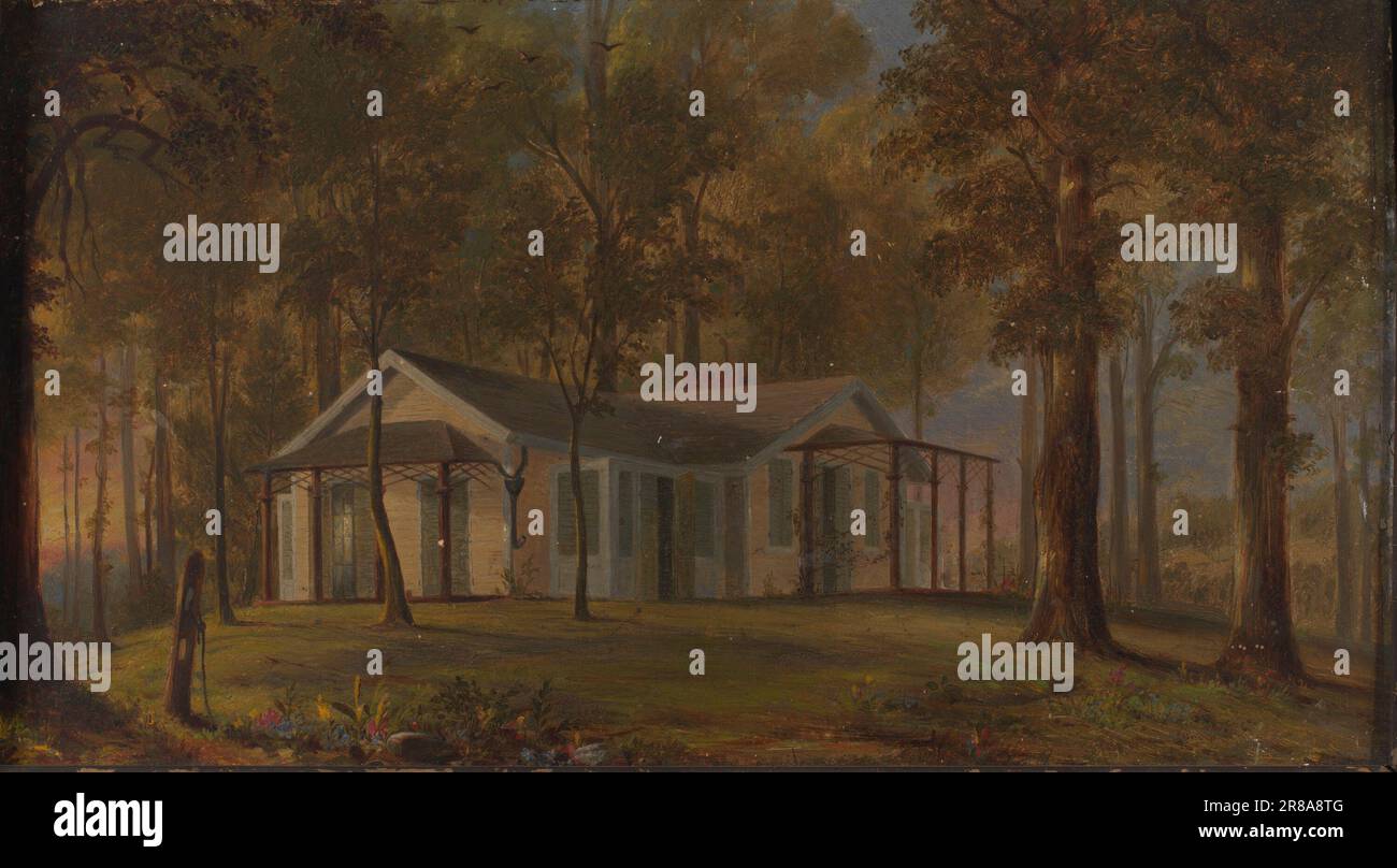 Kalorama Cottage ca. 1860 par John Ferguson Weir, né West point, NY 1841-décédé Providence, RI 1926 Banque D'Images