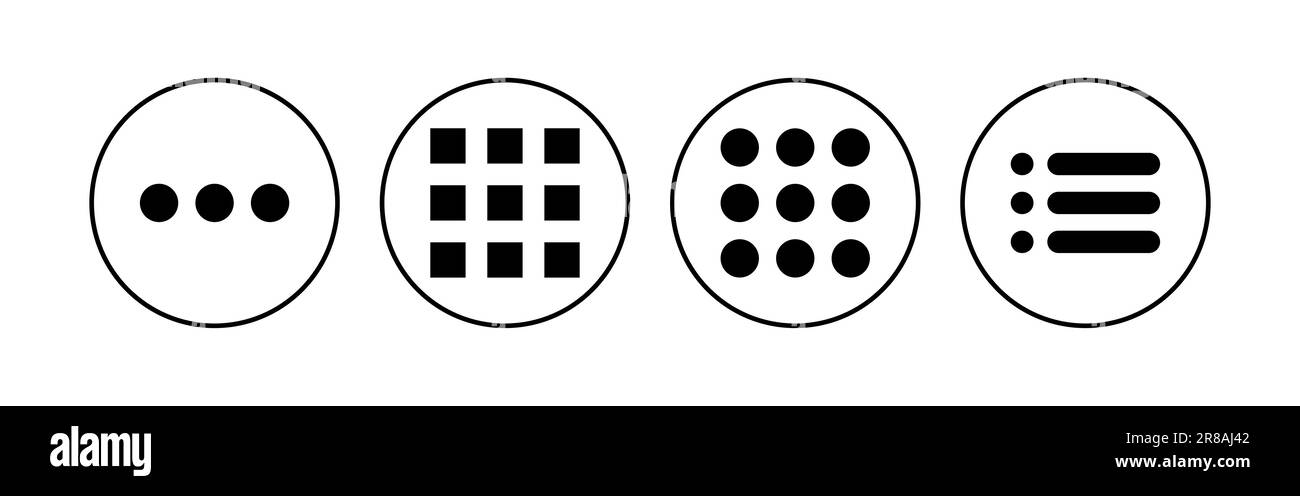 Ensemble d'icônes de menu. icône du menu web. symbole du menu hamburger ...