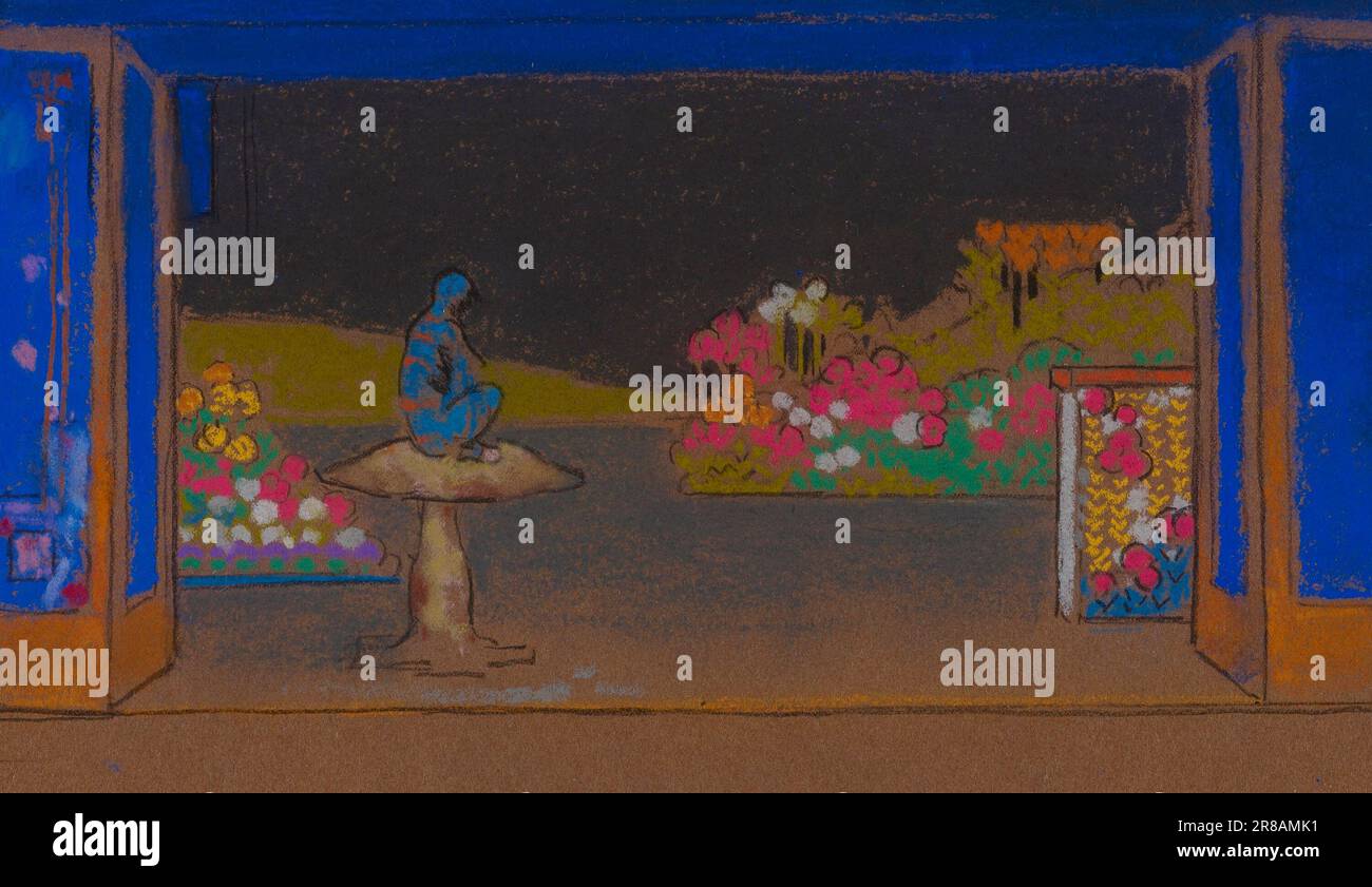 Jardin des fleurs (décor pour Alice-in-Wonderland, 1915) 1915 par William Penhallow Henderson, né Medford, ma 1877-mort Tesuque, NM 1943 Banque D'Images