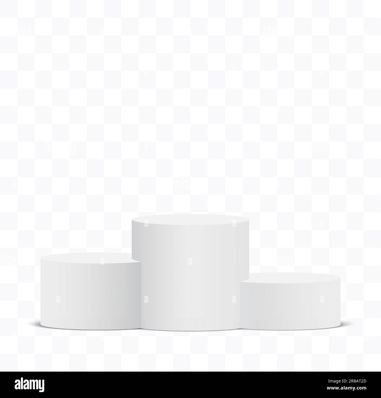 Podium vide isolé. Borne de prix blanche. 3d illustration vectorielle Illustration de Vecteur