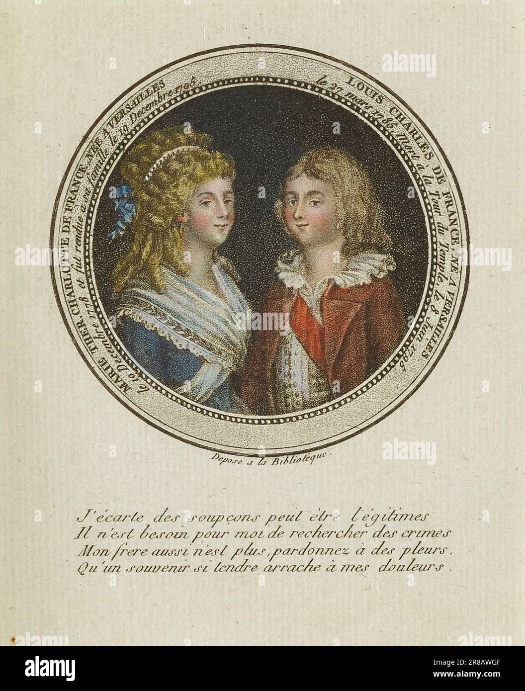 Maria Theresa Charlotte de France, Louis Charles de France 1810 par Unidentified Banque D'Images