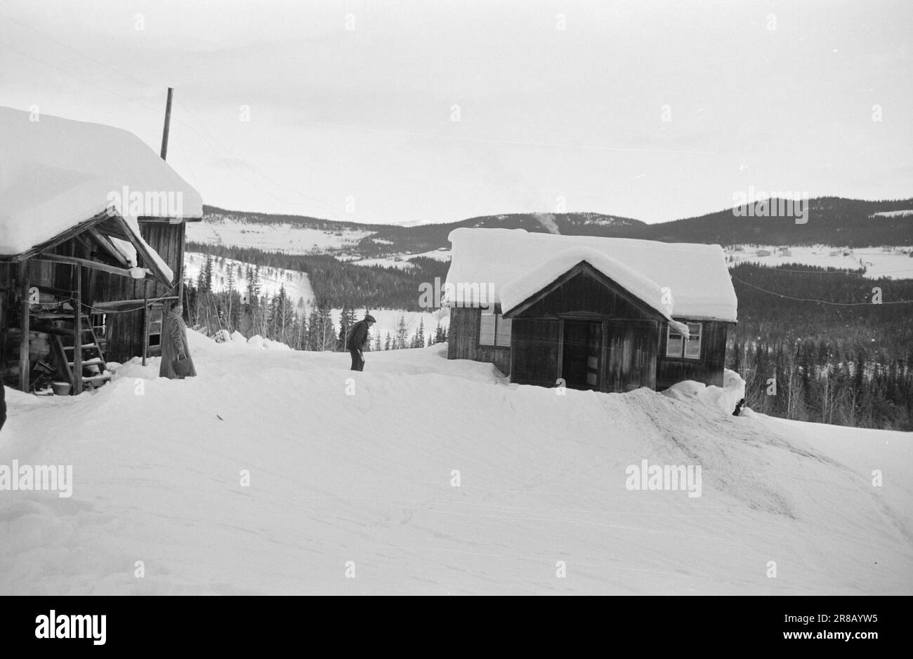 Actuelle 5-2-1960: Sœur du village elle va de ferme en ferme avec des soins de santé et sociaux. Photo: Sverre A. Børretzen / Aktuell / NTB ***PHOTO NON TRAITÉE*** Banque D'Images